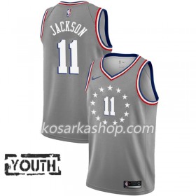 Dres Philadelphia 76ers Demetrius Jackson 11 Nike 2018-19 City Edition Siva Swingman - Dječji